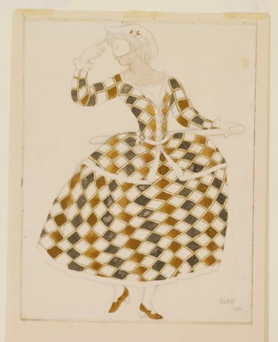 Costume design for Columbine, from Sleeping Beauty by Leon Bakst